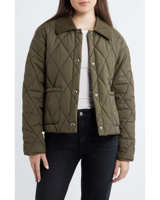Sam Edelman Black Quilted Crop Jacket