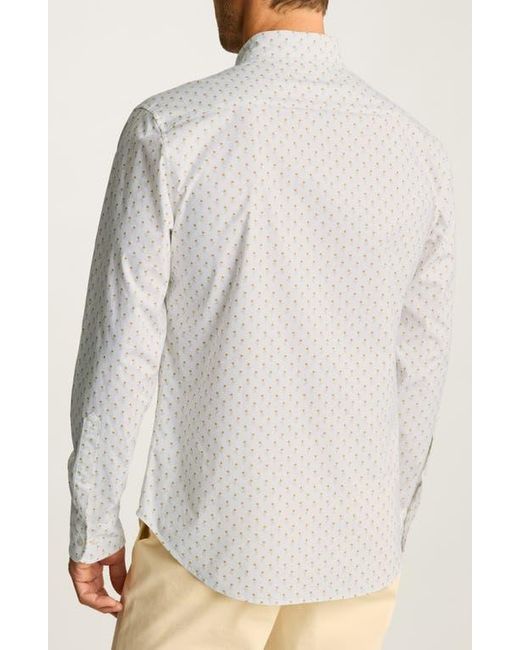Bonobos White Everyday Slim Fit Floral Stretch Cotton Button-Down Shirt for men