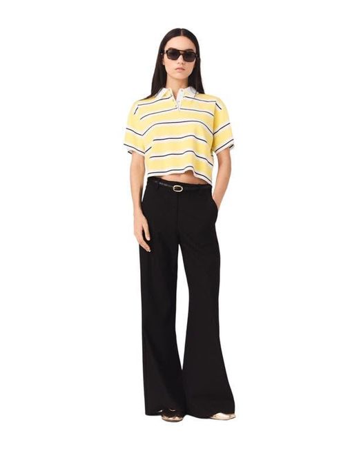 Maje Black Flared Trousers