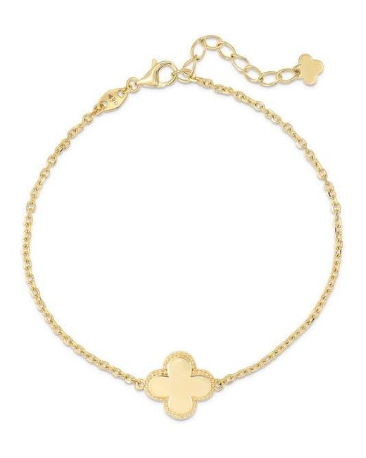 DEVATA Metallic Clover Charm Chain Bracelet