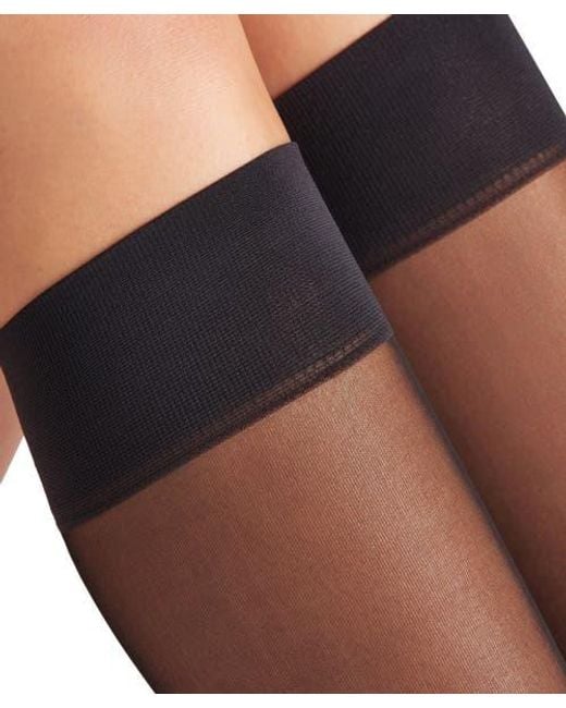 Falke Black Matt Deluxe 20 Denier Sheer Knee High Socks
