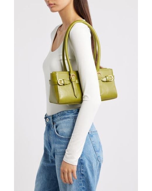 Reformation Green Dominique Leather Shoulder Bag
