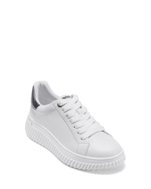 DKNY White Lobeco Platform Sneaker