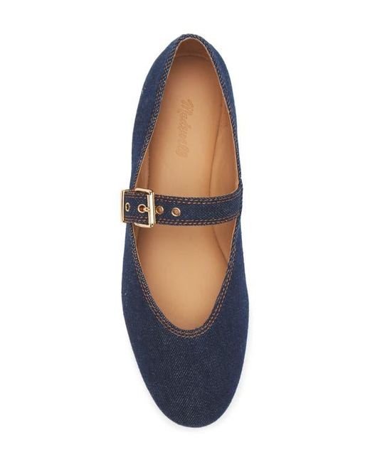 Madewell Blue The Remy Denim Mary Jane Flat