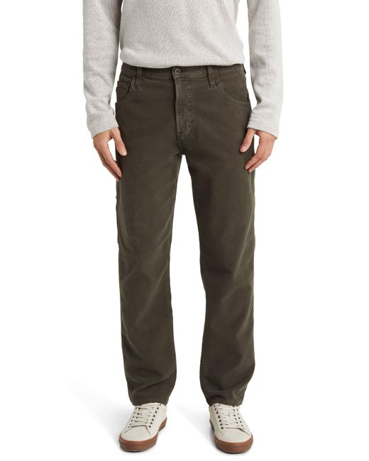 AG Jeans Gray Wells Tapered Moleskin Carpenter Pants for men