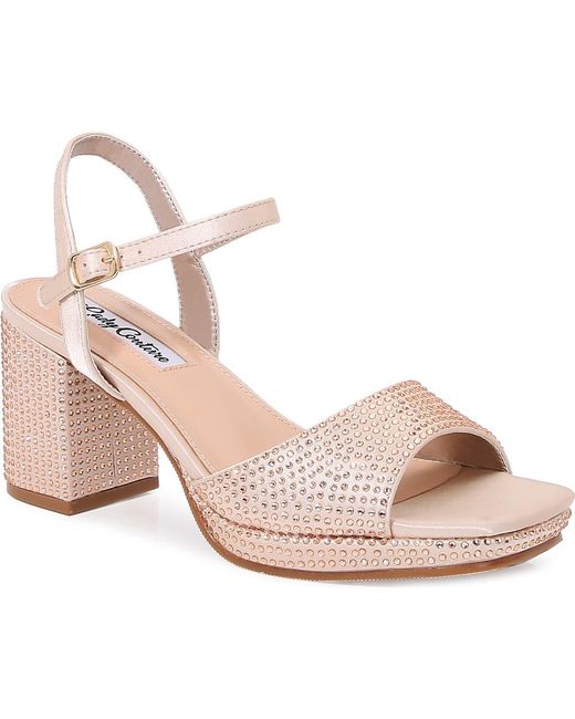 Lady Couture Pink Rhinestone Platform Sandal