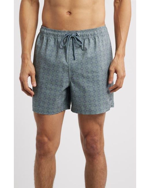 Rails Blue La Brea Iridescent Swim Trunks for men