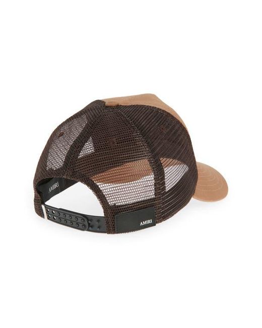 Amiri Brown Ma Logo Trucker Hat for men