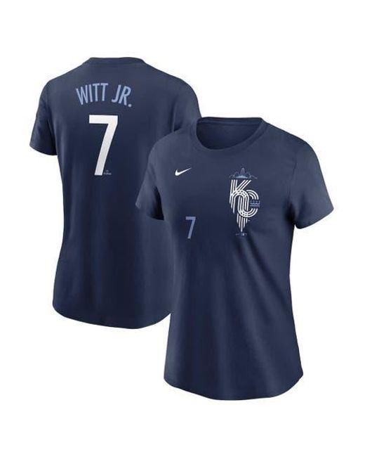 Nike Blue Bobby Witt Jr. Kansas City Royals City Connect Fuse Name & Number T-Shirt