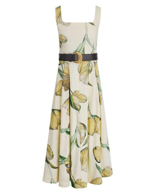 Donna Karan Women's Natural Floral Print A-Line Dress - www.ice4pros.com.br