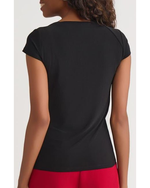 Kasper Red Cowl Neck Top
