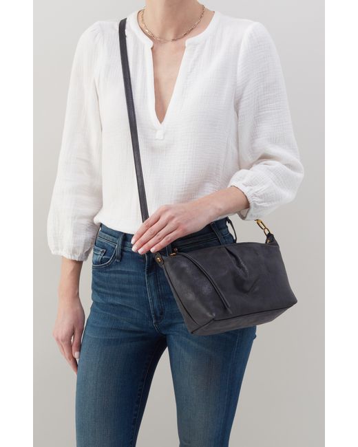 Hobo International Kirby Leather Crossbody Bag in Gray | Lyst