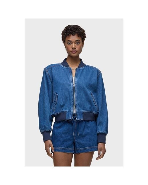 Hudson Blue Denim Bomber Jacket