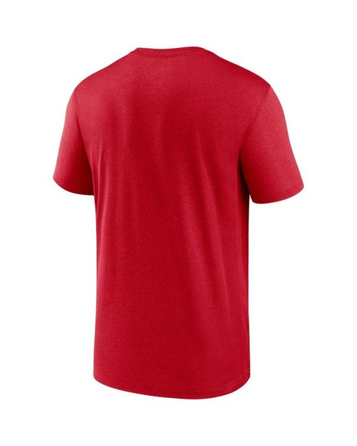 Nike Men's Washington Nationals Navy Arch Over Logo Long Sleeve T-Shirt