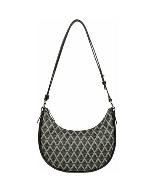 Lancaster Gray Zipped Hobo Bag Ikon It