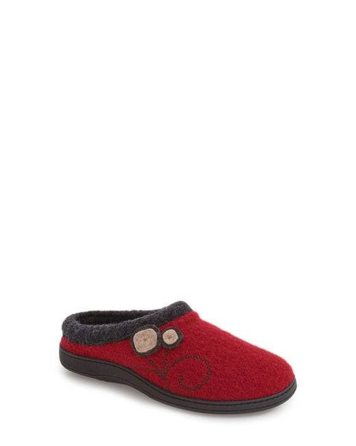 Acorn Red Dara Wool Blend Slipper
