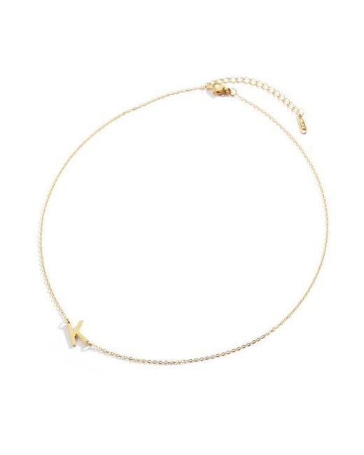 Mint & Lily Metallic Statement Initial Necklace