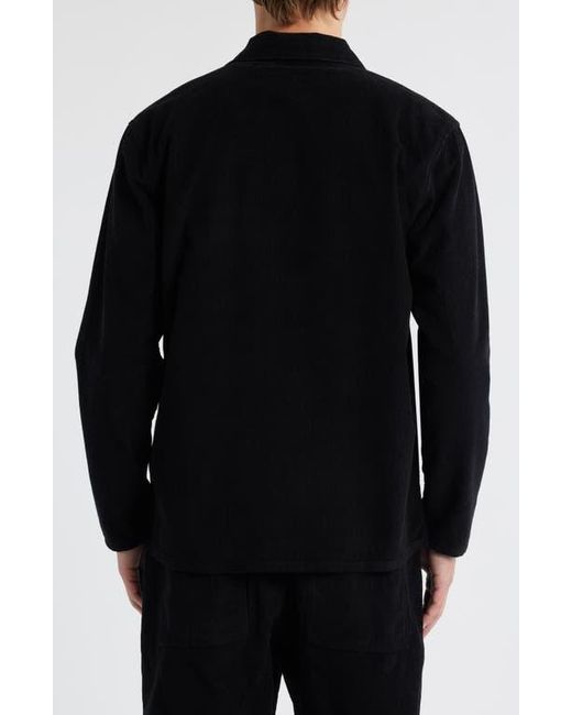 Service Works Black Organic Cotton Corduroy Button-Up Chore Coat for men