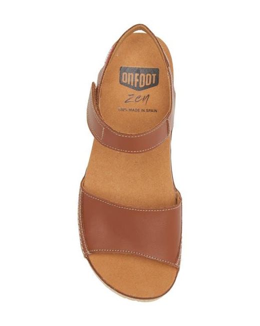 On Foot Brown Platform Sandal