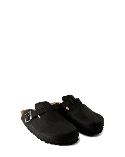 Mango Black Leather Clog