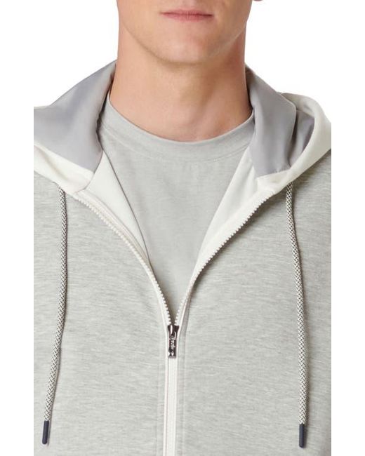 Bugatchi Gray Full Zip Hoodie for men