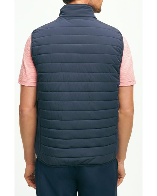 Brooks Brothers Blue Out Quilted Water Repellent Insulated Vest for men