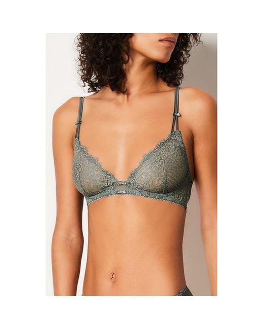 Etam Green Brillance Lace Underwire Bra