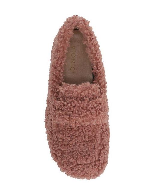 Vionic Pink Snuggle Faux Shearling Slipper