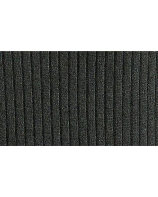 Reiss Black Aria Long Sleeve Rib Maxi Dress