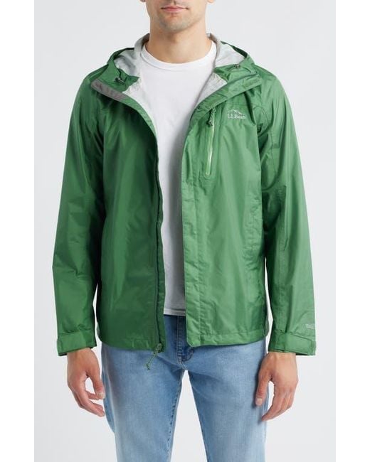 L.L. Bean Green Trail Model Waterproof Rain Jacket for men