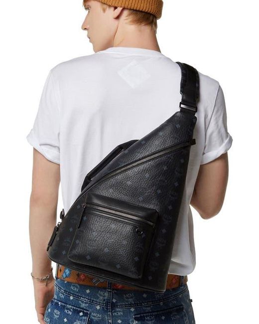 MCM Black Medium Aren Sling for men