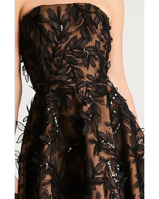 HELSI Celine Sequin 3D Floral Gown in Black | Lyst