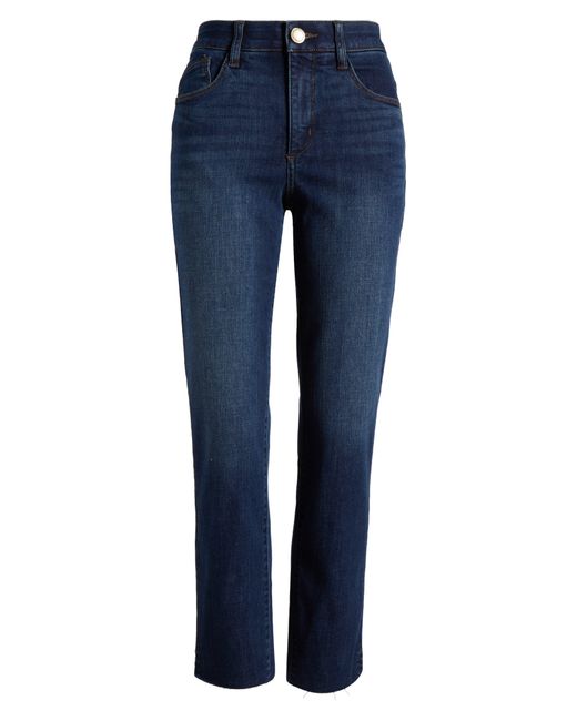 Wit & Wisdom Blue 'ab'solution Raw Hem Skinny Straight Jeans