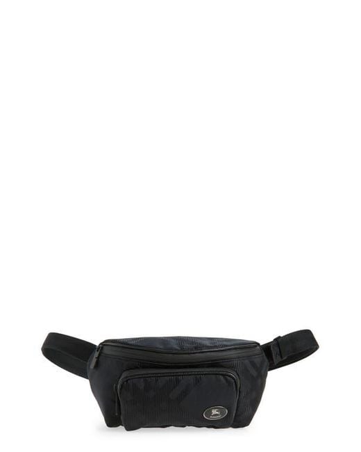 Burberry Black Small Check Belt Bag for men