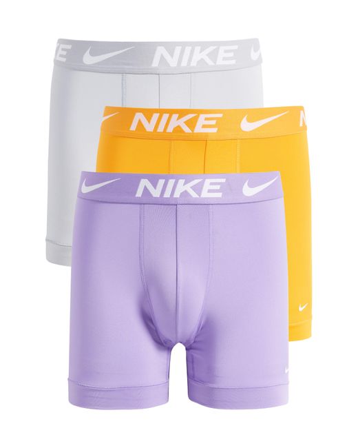 Nike Purple 3-pack Dri-fit Essential Micro Boxer Briefs for men