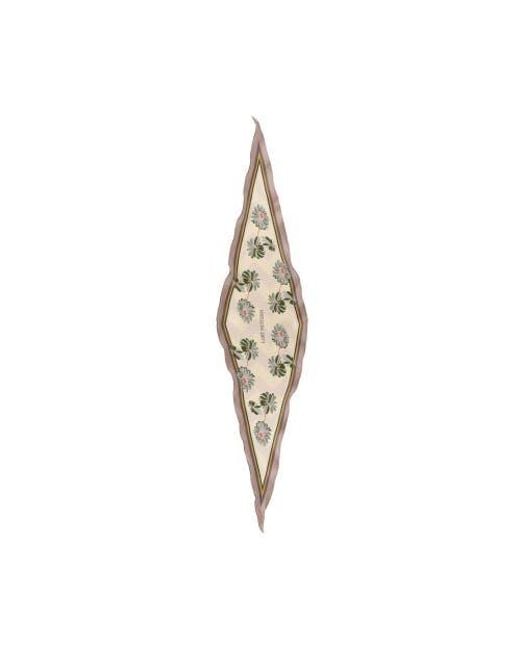Lost Pattern Metallic Daisy Silk Diamond Neckerchief