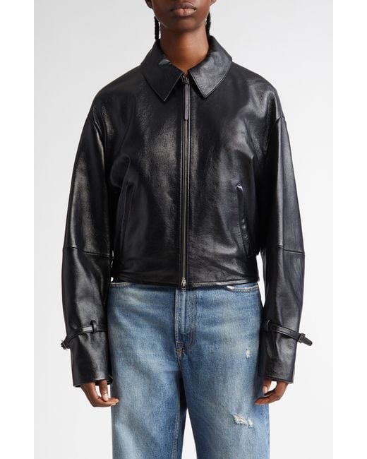 Acne Black Leather Jacket