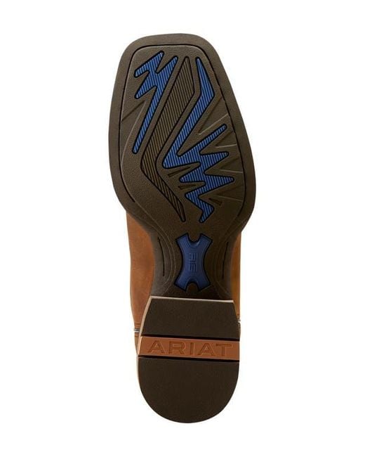 Ariat Brown Ricochet Wide Square Toe Western Boot for men