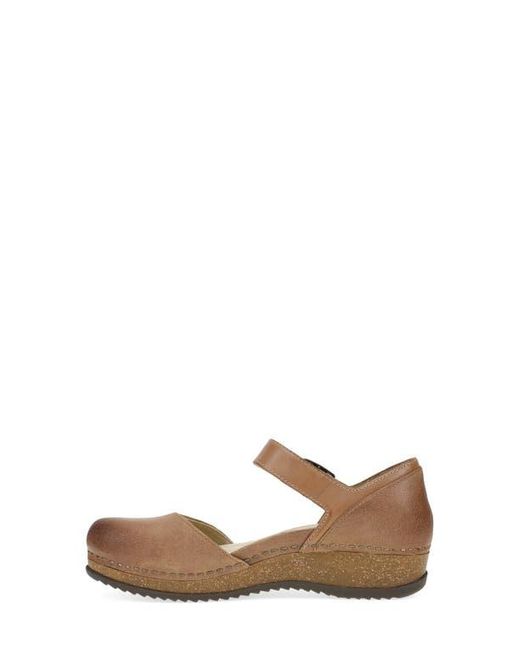 Dansko Metallic Mae Ankle Strap Platform Clog