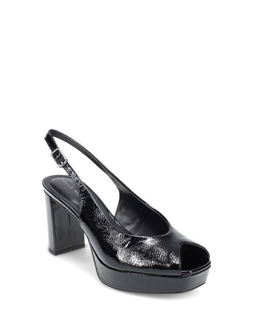 Pelle Moda Black Andee Slingback Peep Toe Pump