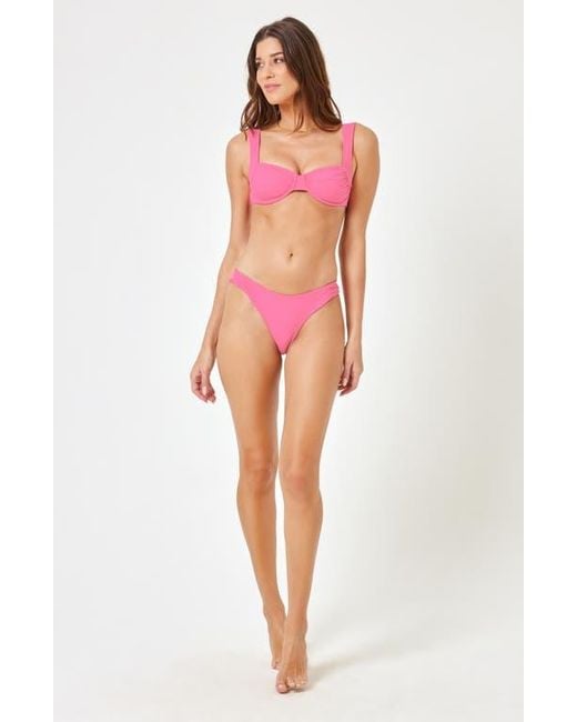 L*Space Pink Stella Underwire Bikini Top