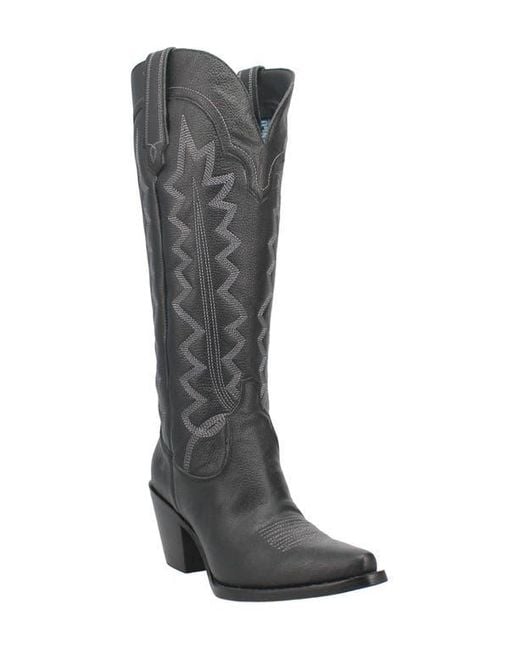 Dingo Black Knee High Western Boot