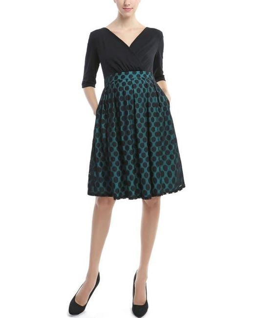 green emerald velvet dress Fresh Pista Green Polka Dot Maternity Dress main image 0