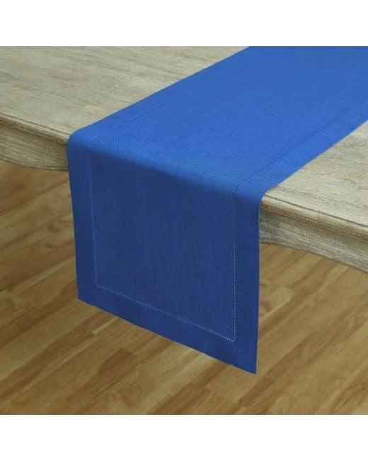 Solino Home Blue Linen Table Runner
