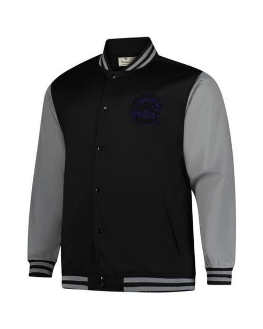 Profile Black Chicago Cubs Full-Snap Varsity Jacket for men