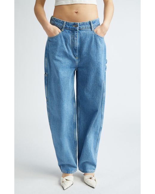 Saks Potts Blue Helle Organic Cotton Wide Leg Jeans
