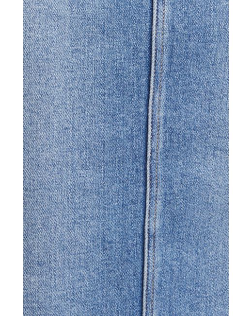 Hidden Jeans Blue Back Slit Denim Midi Pencil Skirt