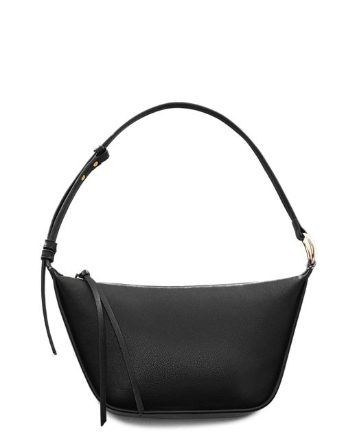 Mango Black Faux Leather Shoulder Bag