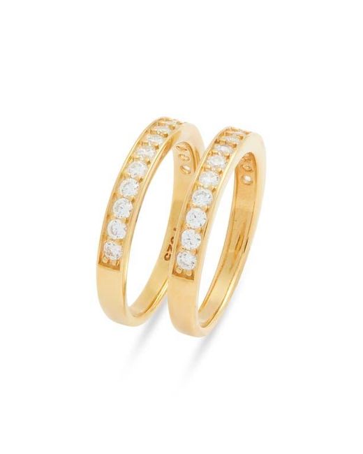Nordstrom Metallic Set Of 2 Cubic Zirconia Rings