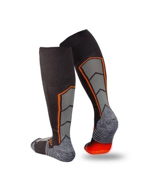 Mobile Warming Black Pro Compression Heated Wool Ski Socks